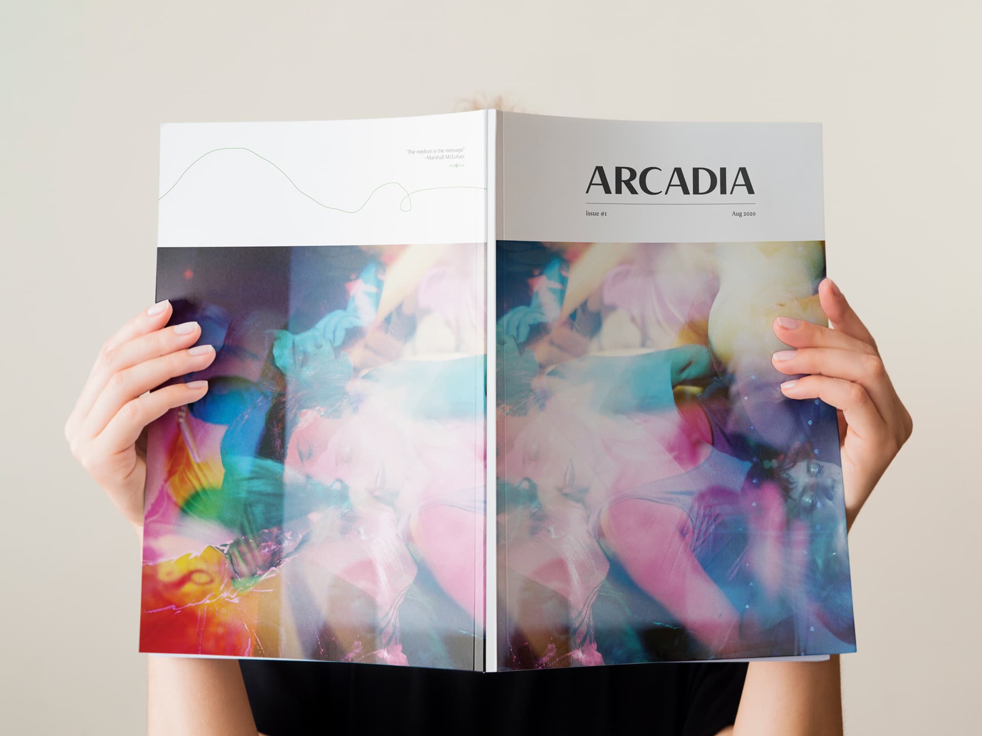 Arcadia magazine spread